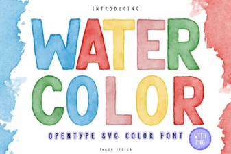Watercolor Font Styles for Creative Design Projects