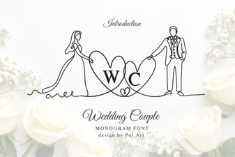 Beautiful Wedding Couple Monogram Font Designs and Ideas