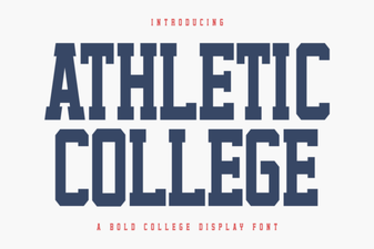 Athletic College Display Font - Bold Varsity Sports Typography
