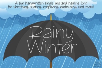 Rainy Winter Single Line Script Font Free Download
